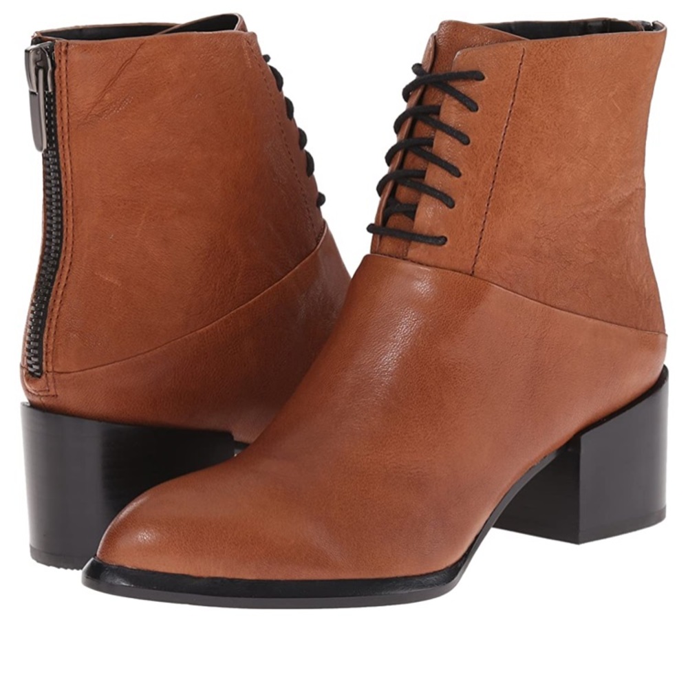 Calvin Klein Nickia cognac lace up boots 8